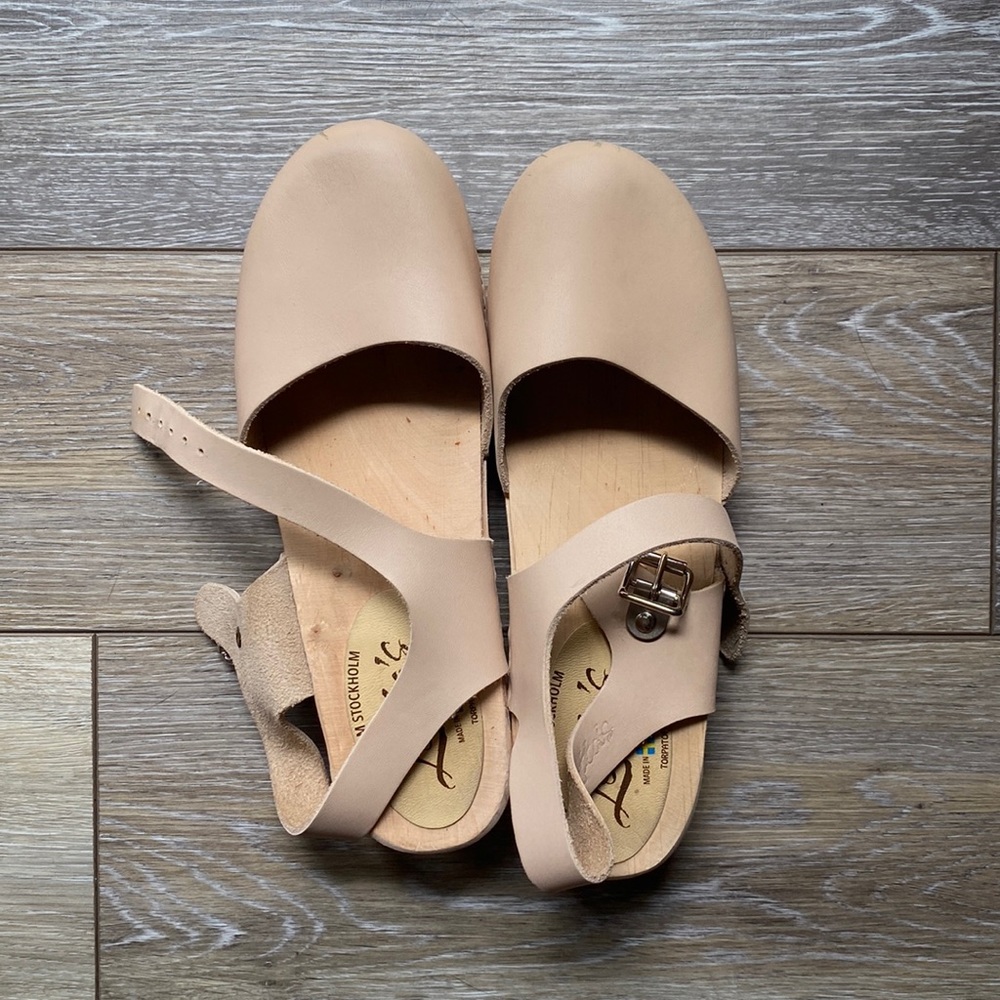 Lotta from Stockholm pink leather clog 41